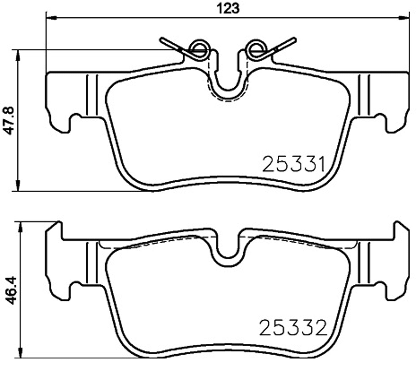 BMW Brembo Mini Brakes Set – Pads Rear(Low-Met) 34216860403 – Brembo P06094