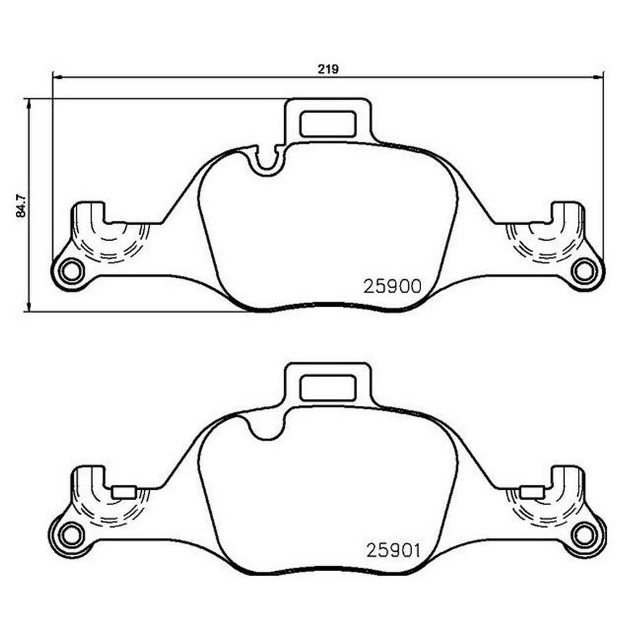 Brembo Disc Brake Pad Set – Front (Low-Met)