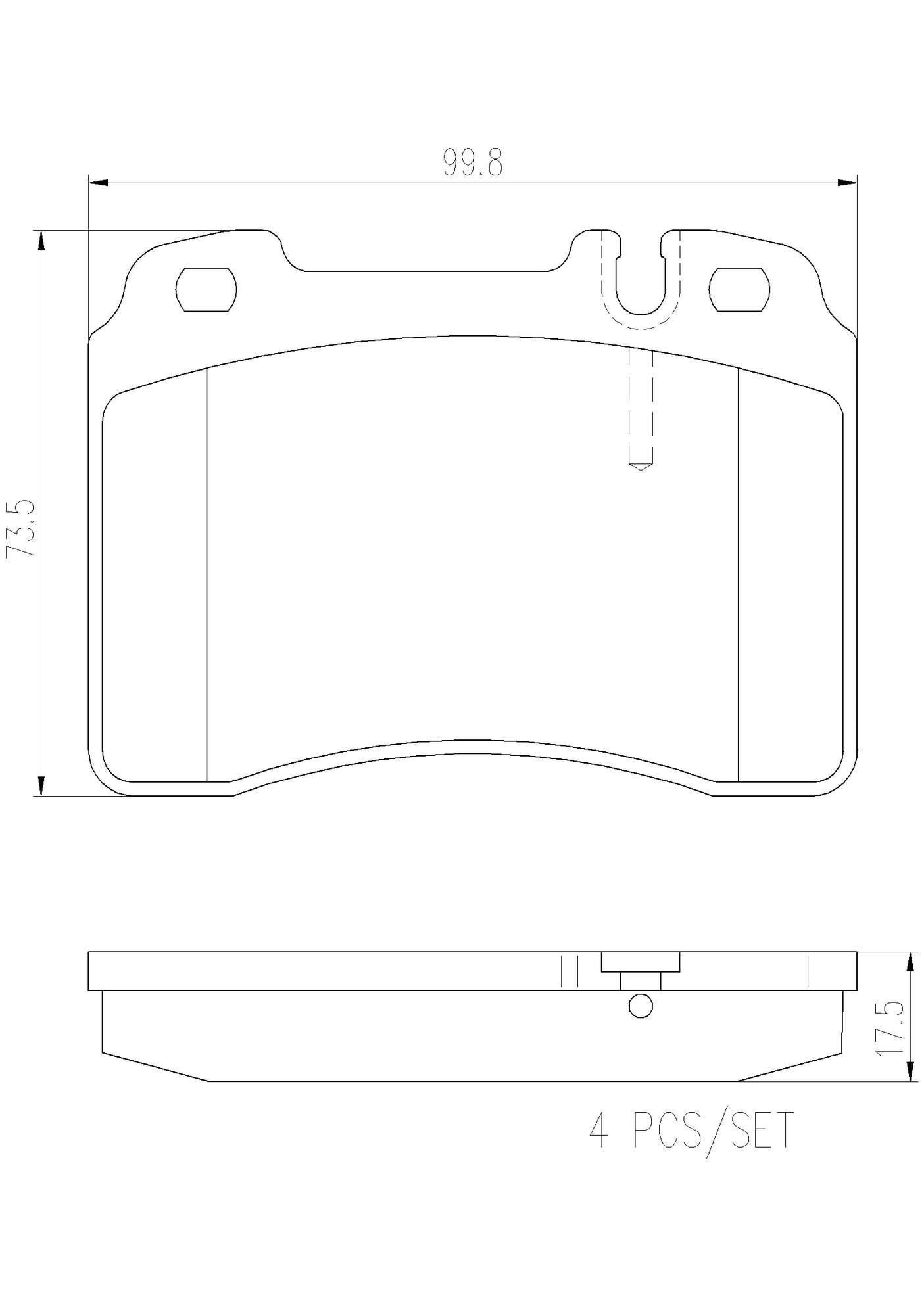 Mercedes-Benz Disc Brake Pad Set – Front – Brembo 0024201520