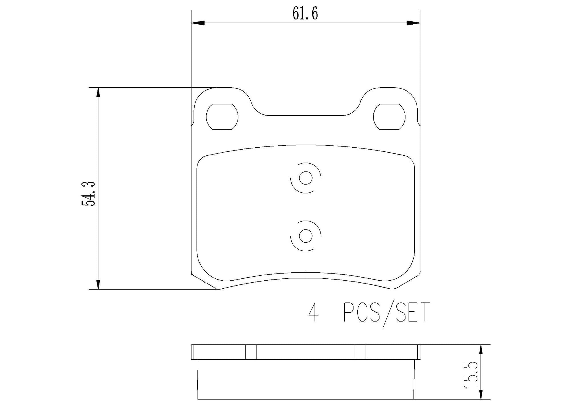 Mercedes Disc Brakes Kit –  Brembo Pads Rear (Ceramic) – Brembo P50013N