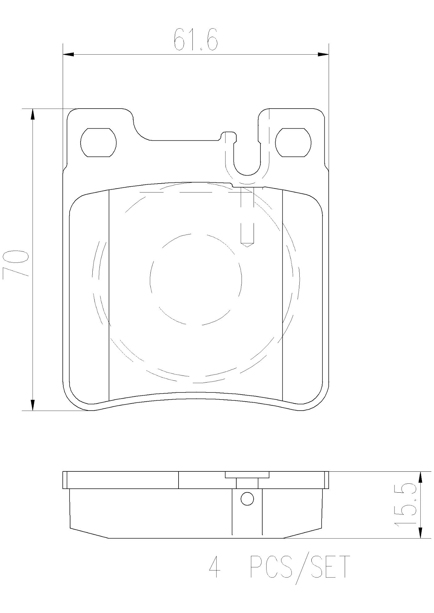 Mercedes Disc Brakes Kit –  Brembo Pads Rear (Ceramic) 004420932041 – Brembo P50017N