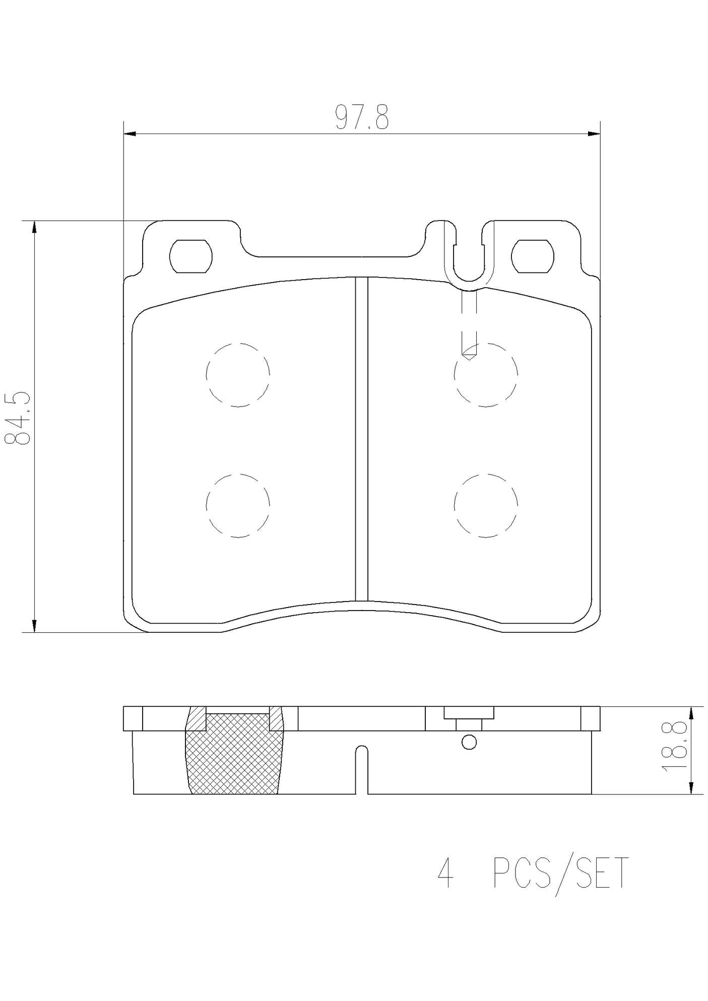 Mercedes Disc Brakes Kit –  Pads Front (Ceramic) – Brembo P50018N