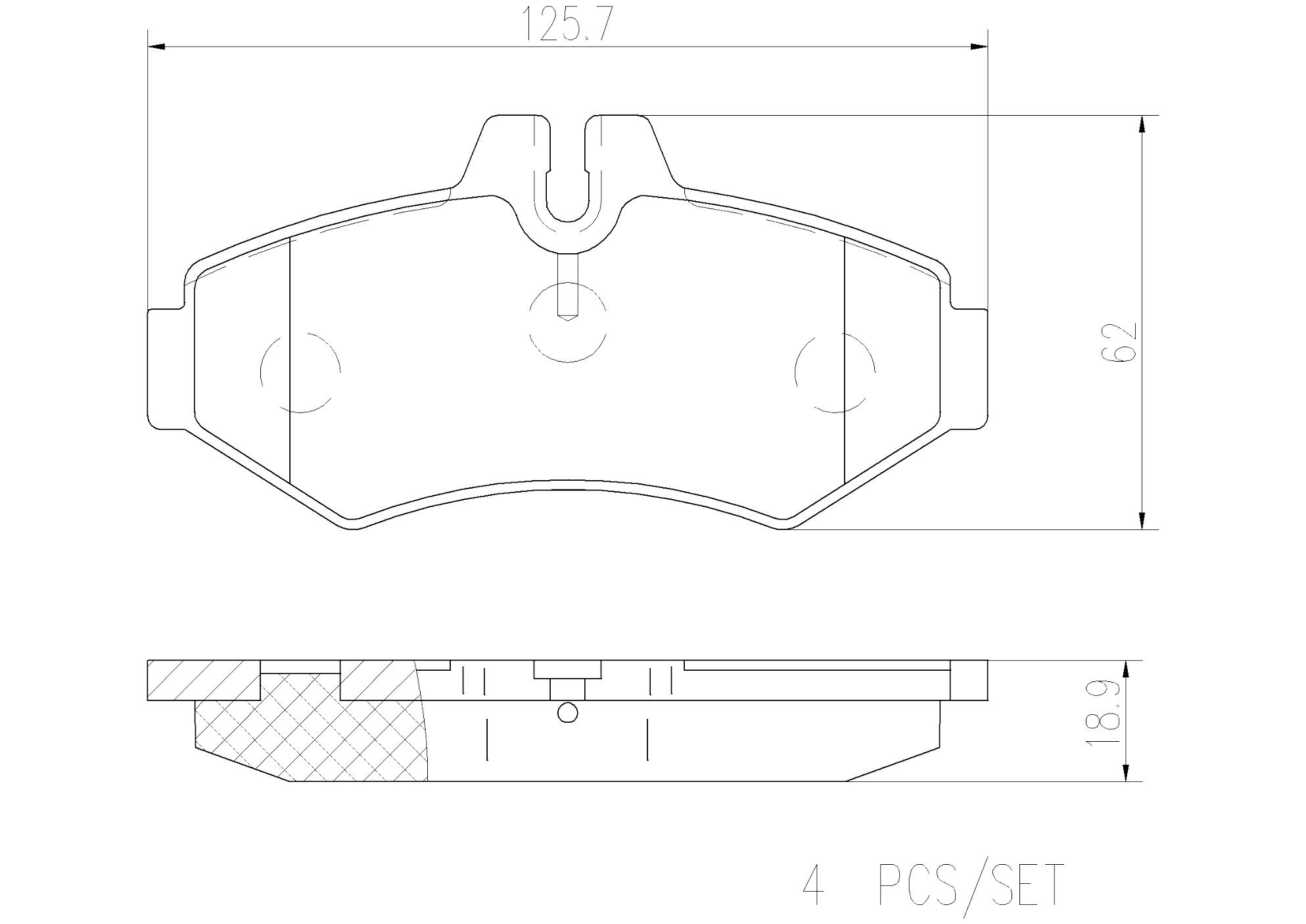 Mercedes Sprinter Disc Brake Pad Set – Rear (Ceramic) 0084206220 – Brembo P50020N