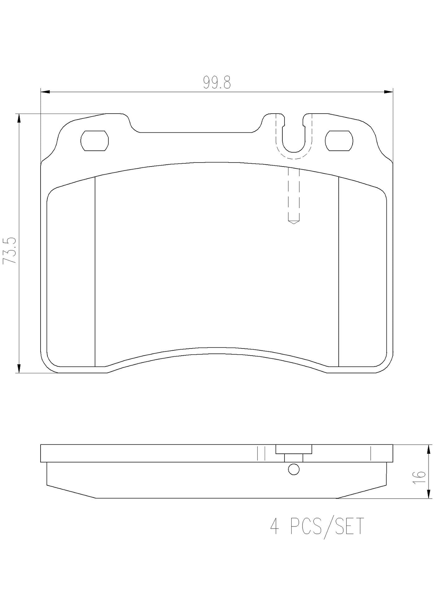 Mercedes Disc Brakes Kit –  Pads Front (Ceramic) 005420022041 – Brembo P50022N