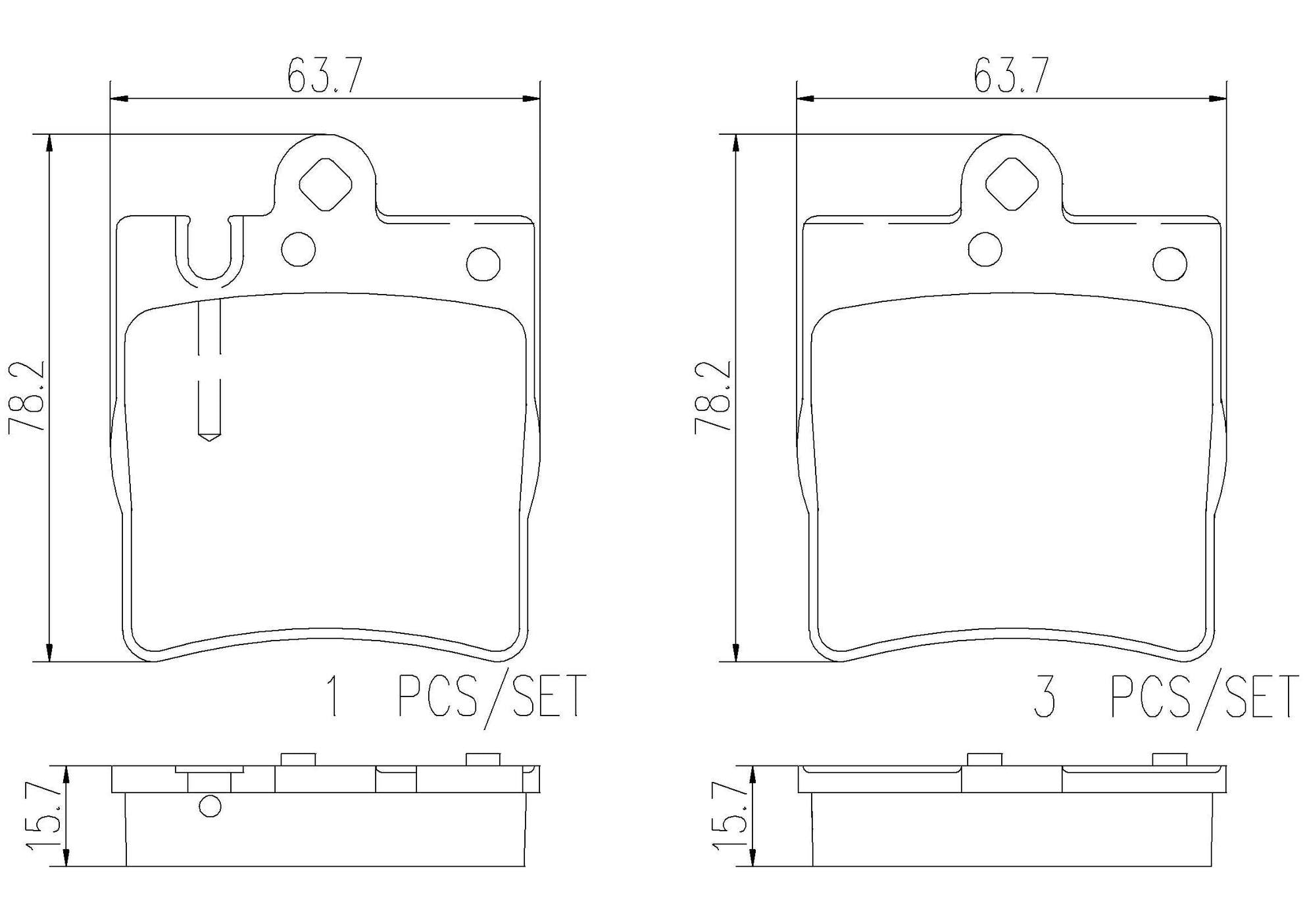 Mercedes-Benz Disc Brake Pad and Rotor Kit – Front and Rear (330mm/290mm) (Ceramic) 2034211312