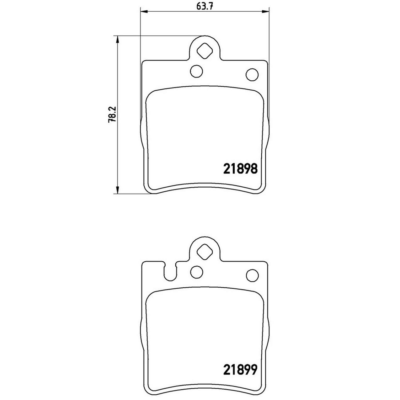 Mercedes-Benz Disc Brake Pad and Rotor Kit – Front and Rear (330mm/290mm) (Low-Met) 2034211312