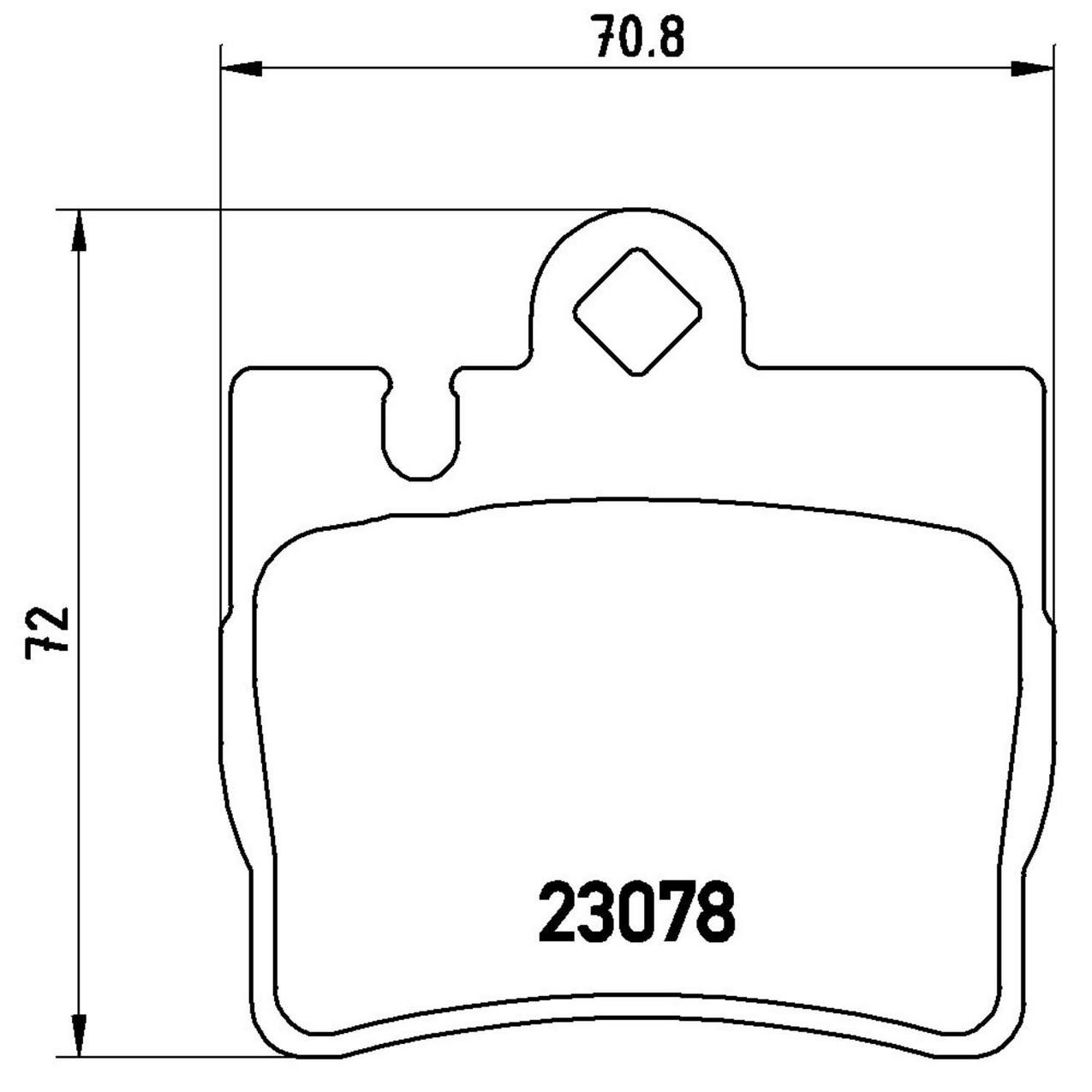 Mercedes-Benz Disc Brake Pad and Rotor Kit – Front and Rear (330mm/300mm) (Low-Met) 2204212512