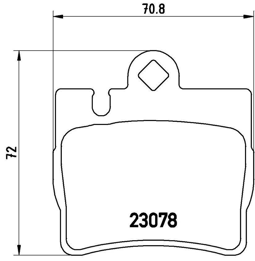 Mercedes Disc Brakes Kit –  Brembo Pads Rear (Low-Metallic) 004420942041 – Brembo P50042