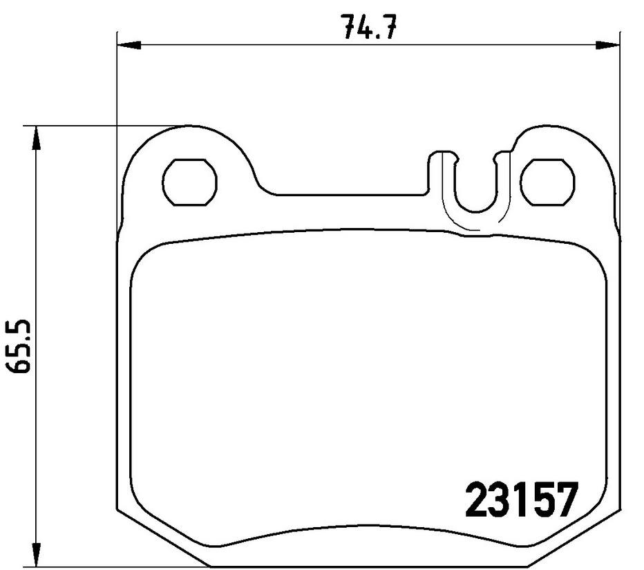 Mercedes Disc Brakes Kit –  Brembo Pads Rear (Low-Metallic) 163420112041 – Brembo P50043