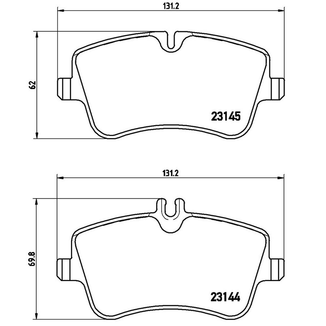 Mercedes-Benz Disc Brake Pad and Rotor Kit – Front and Rear (300mm/290mm) (Low-Met) 2034210512