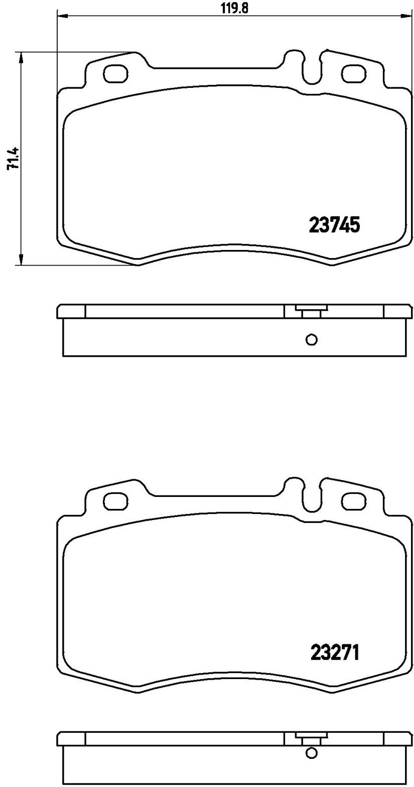 Mercedes Disc Brakes Kit –  Pads Front (Low-Metallic) 005420952041 – Brembo P50053