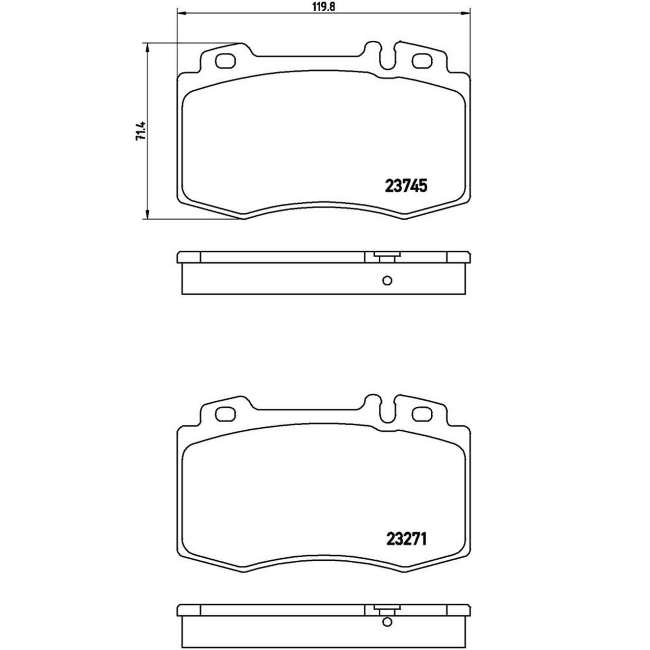 Mercedes-Benz Disc Brake Pad and Rotor Kit – Front and Rear (330mm/290mm) (Low-Met) 2034211312