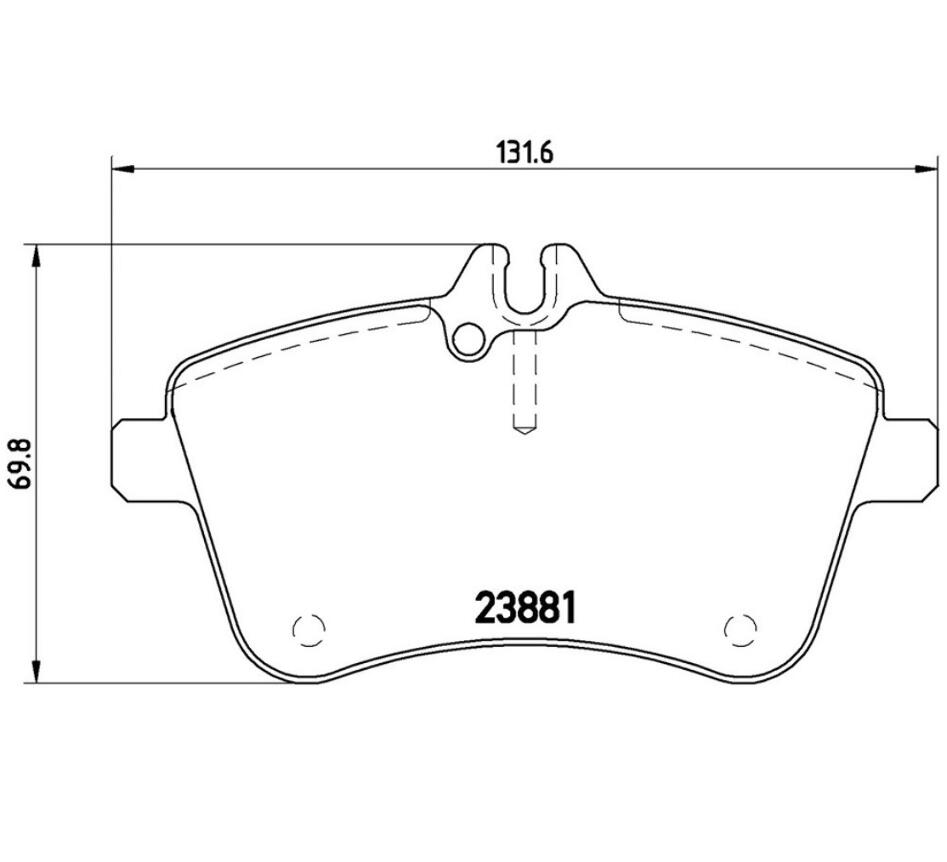 Mercedes Brakes Set Kit – Pads Front (Low-Met) (with Sensor) 2115401717 – Brembo 2905209KIT