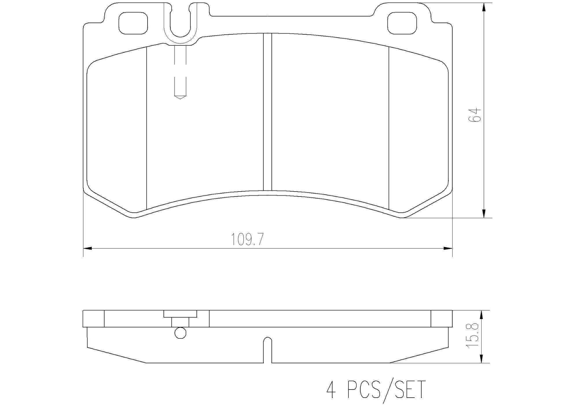 Mercedes-Benz Disc Brake Pad Set Kit – Front and Rear (Ceramic) 004420452041