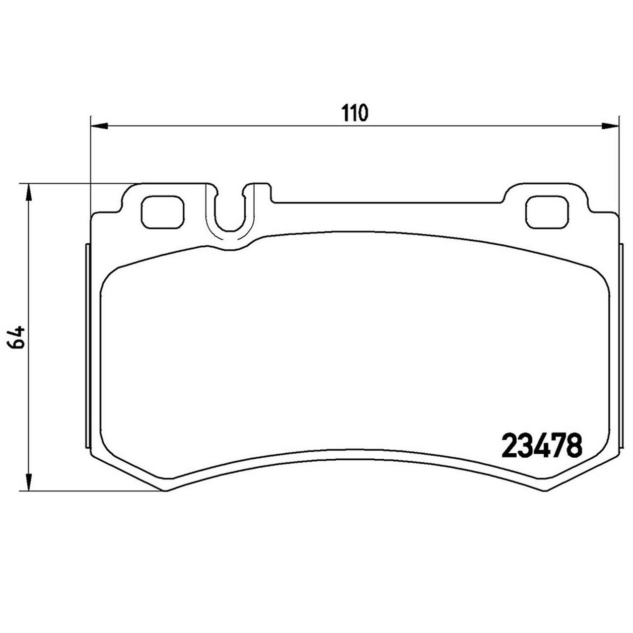 Mercedes-Benz Disc Brake Pad Set Kit – Front and Rear (Low-Met) 004420452041