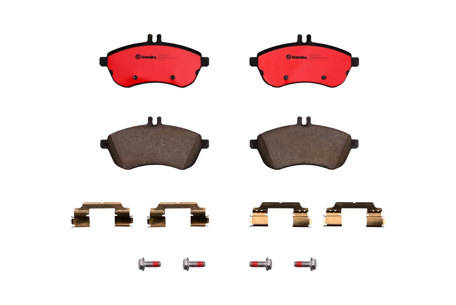 Mercedes Disc Brakes Kit –  Pads Front (Ceramic) 0074209220 – Brembo P50067N