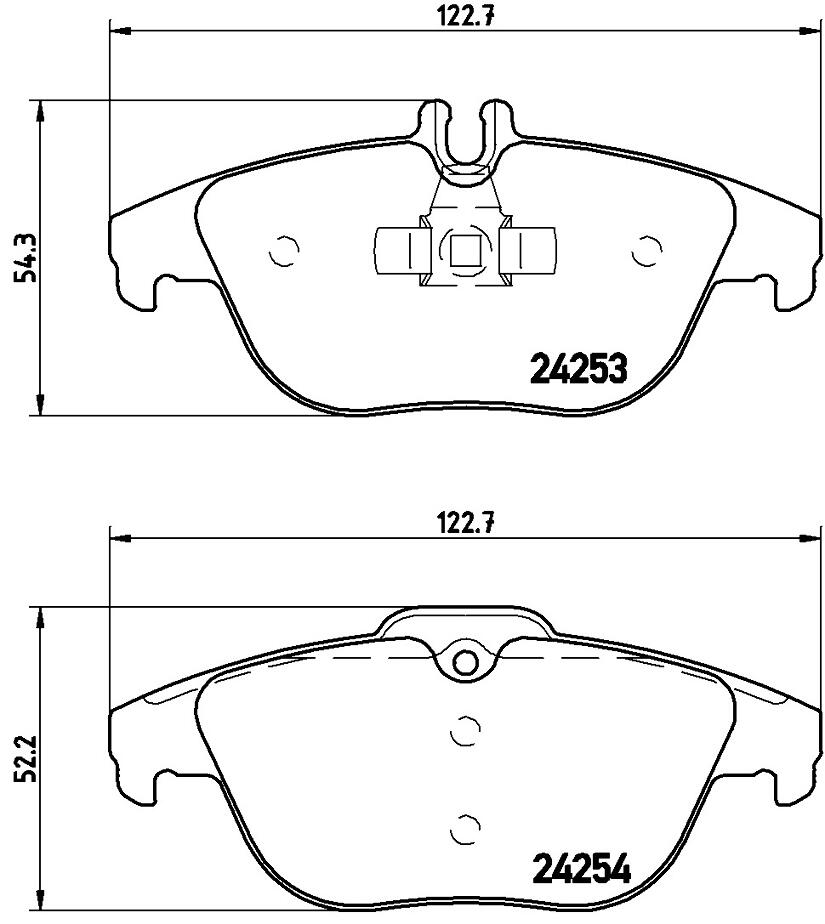 Mercedes Disc Brakes Kit –  Brembo Pads Rear (Low-Metallic) 0074208520 – Brembo P50068