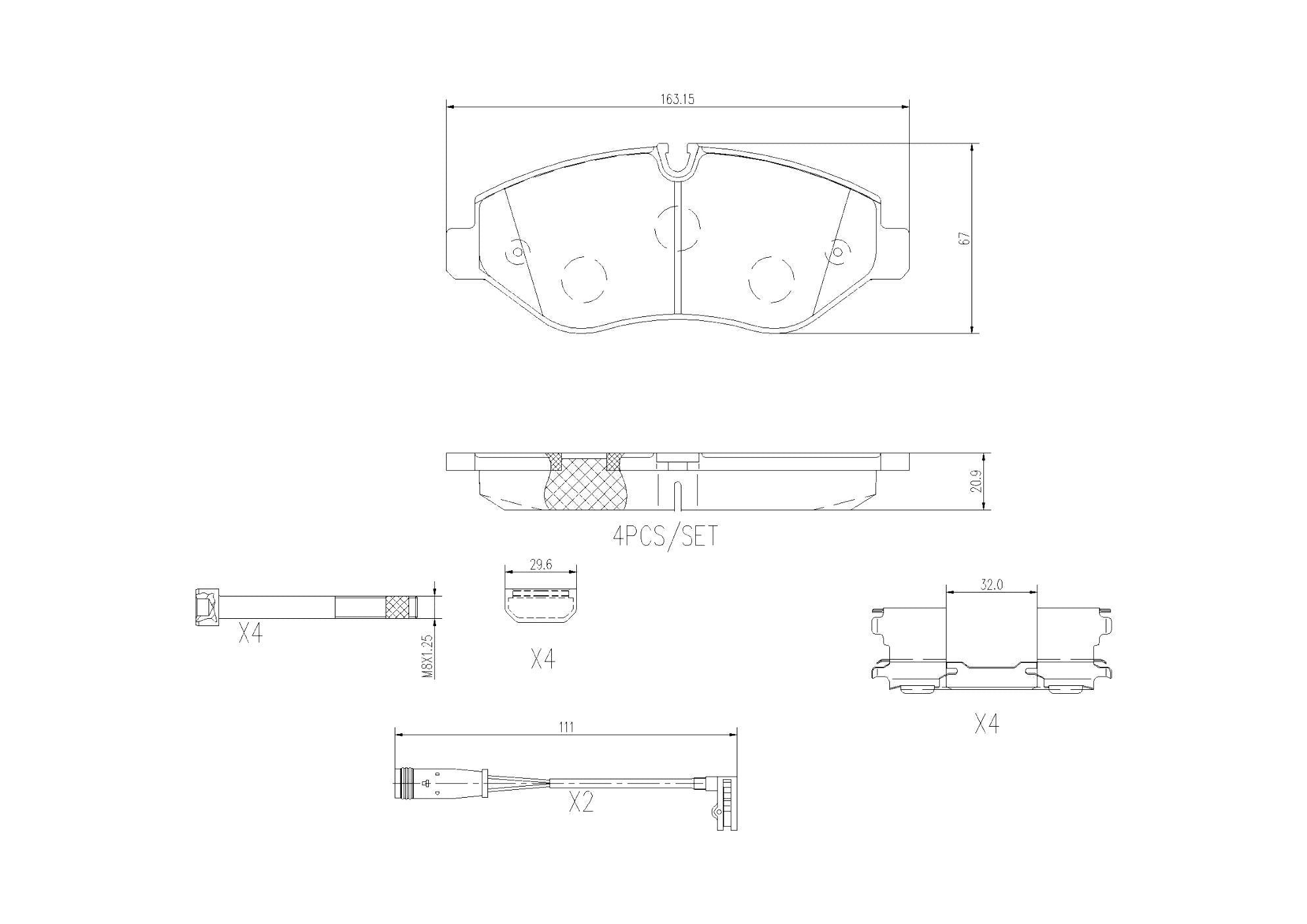 Brembo Disc Brake Pad Set – Front (Ceramic)