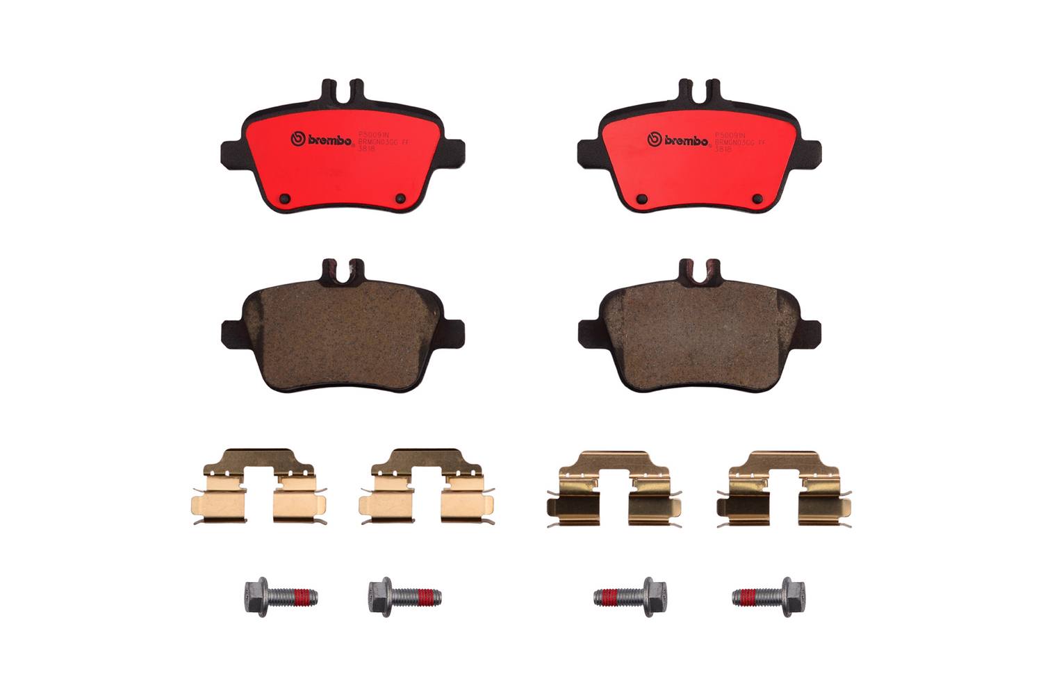 Mercedes Disc Brakes Kit –  Brembo Pads Rear (Ceramic) 0084202320 – Brembo P50091N