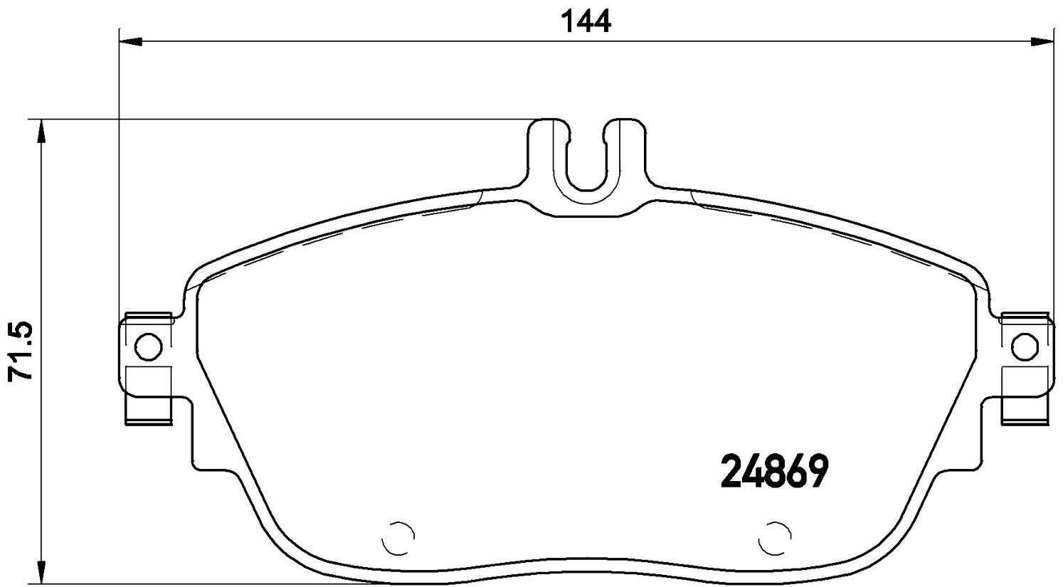 Mercedes Disc Brakes Kit –  Pads Front (Low-Metallic) 0084200320 – Brembo P50093