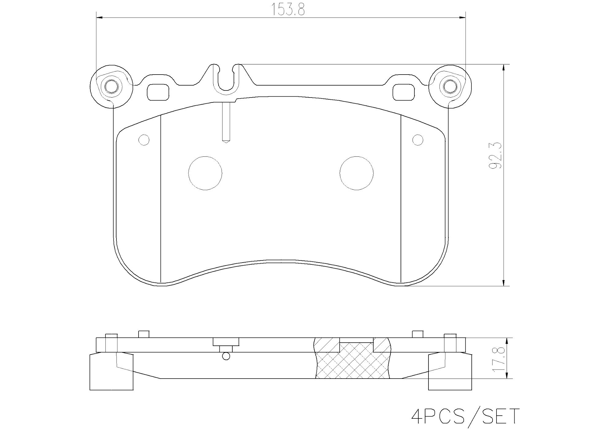 Mercedes Disc Brakes Kit –  Pads Front (Ceramic) 0074209920 – Brembo P50098N