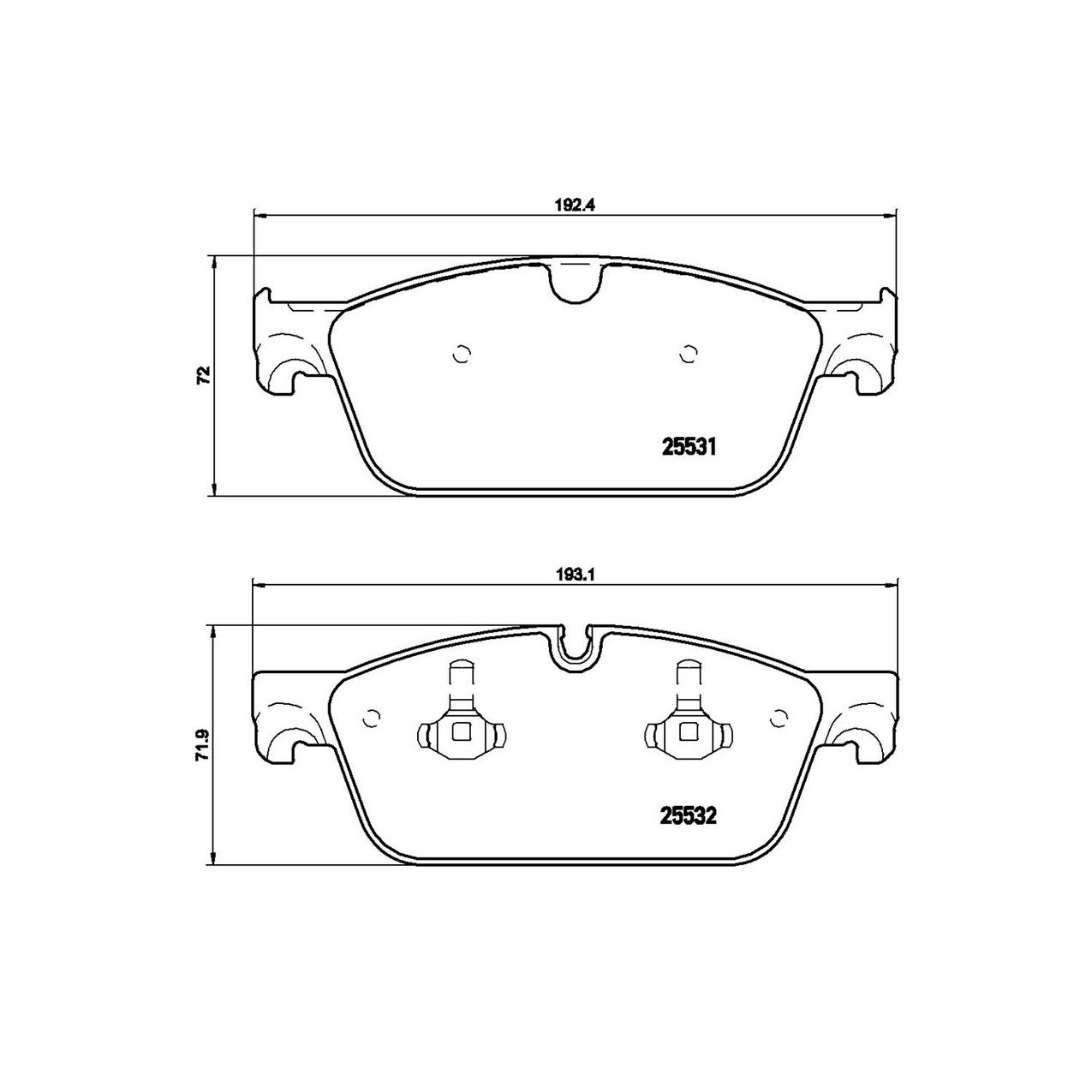 Mercedes-Benz Disc Brake Pad and Rotor Kit – Front and Rear (375mm/330mm) (Low-Met) 1664211600