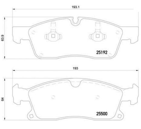 Mercedes Disc Brakes Kit –  Pads Front (Low-Met) 0004209600 – Brembo P50109