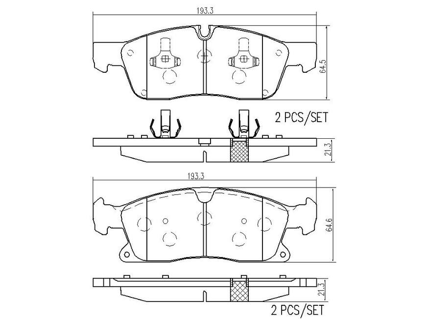 Mercedes Disc Brakes Kit –  Pads Front (Ceramic) 0004209600 – Brembo P50109N