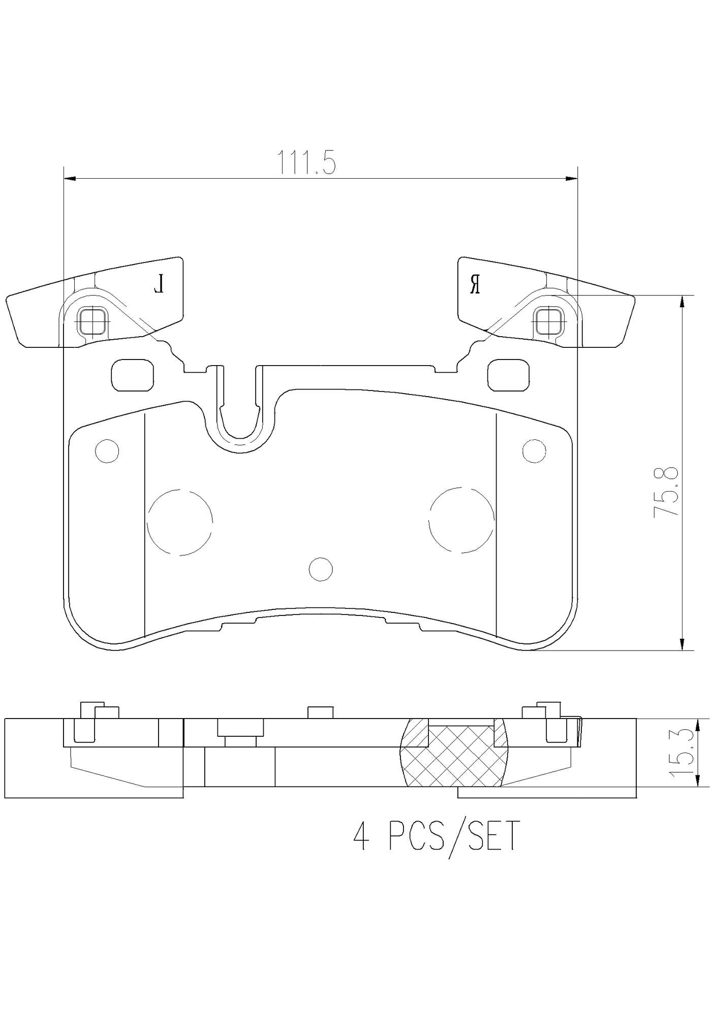 Mercedes-Benz Disc Brake Pad and Rotor Kit – Front and Rear (390mm/360mm) (Ceramic) 2304211212