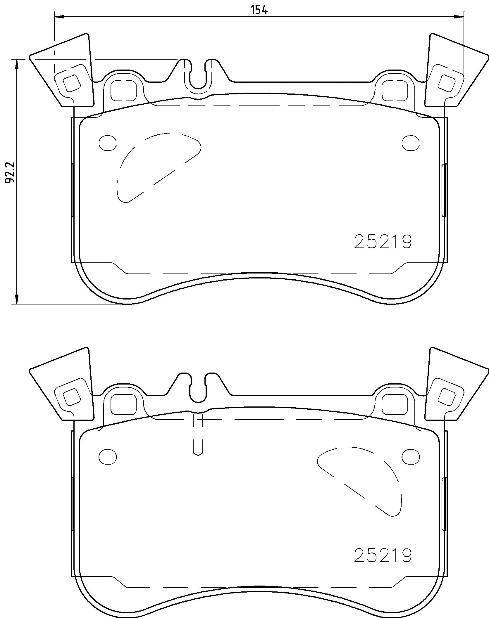 Mercedes Disc Brakes Kit –  Pads Front (Low-Met) 0004207800 – Brembo P50121