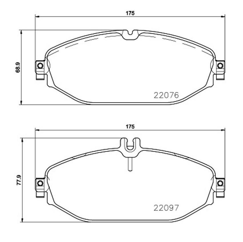 Mercedes Disc Brakes Kit –  Pads Front (Ceramic) 0084203820 – Brembo P50124N