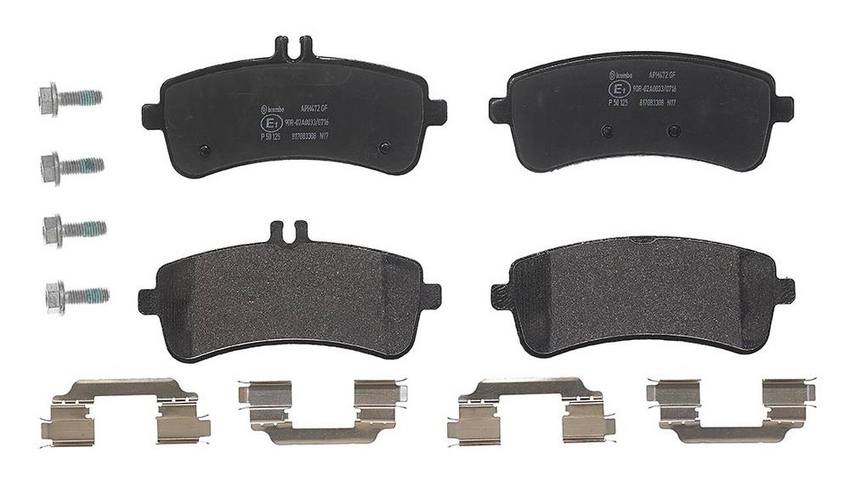 Mercedes Disc Brakes Kit –  Brembo Pads Rear (Low-Met) 0084202920 – Brembo P50125