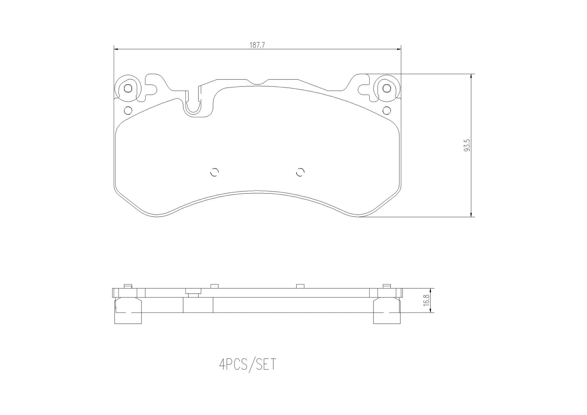 Mercedes Disc Brakes Kit –  Pads Front (Ceramic) 008420412028 – Brembo P50127N