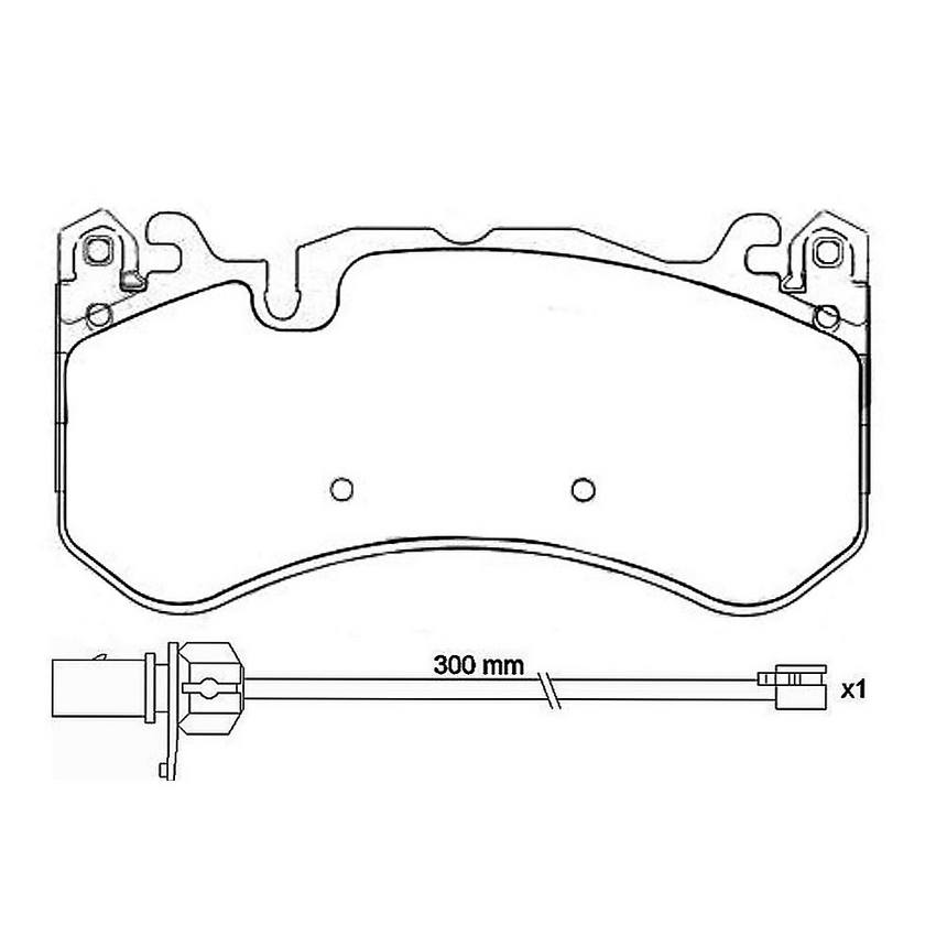 Mercedes-Benz Disc Brake Pad Set Kit – Front and Rear (Low-Met) 4G0698151J