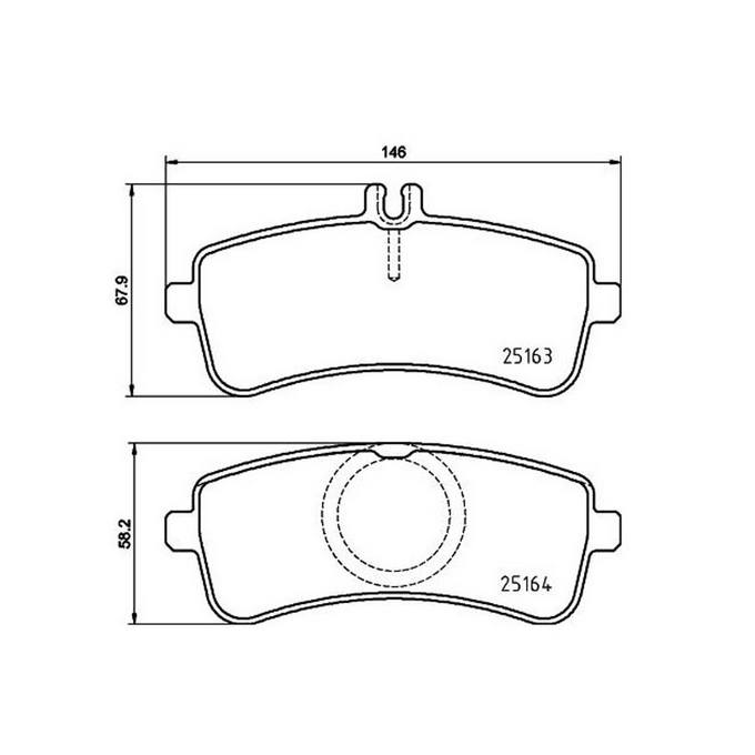 Mercedes-Benz Disc Brake Pad and Rotor Kit – Rear (360mm) (Low-Met) A2314230212