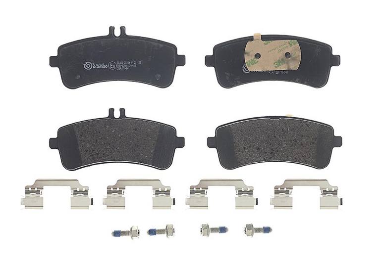 Mercedes-Benz Disc Brake Pad Set Kit – Front and Rear (Low-Met) 4G0698151J