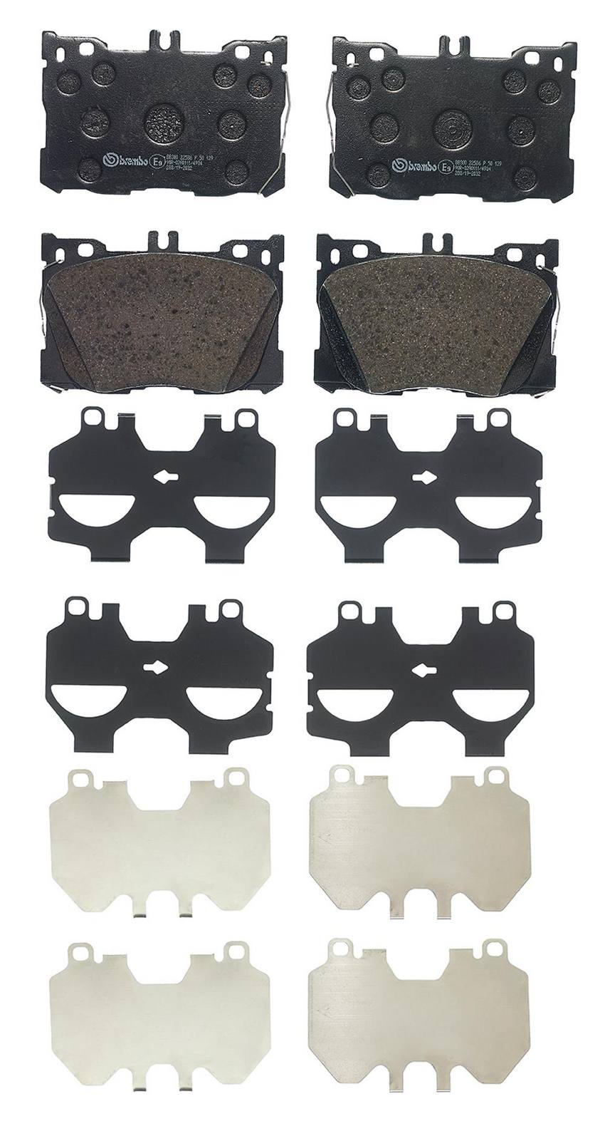 Mercedes Disc Brakes Kit –  Pads Front (Low-Met) 0004209000 – Brembo P50139