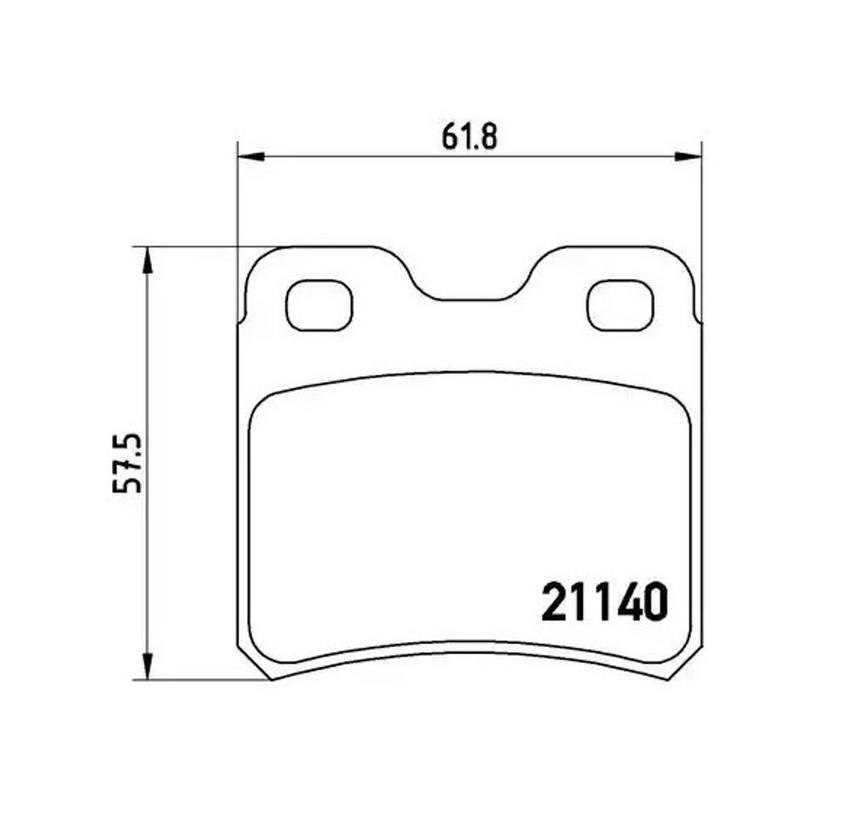 SAAB Disc Brake Pad Set – Rear (Ceramic) 32017603 – Brembo P59018N