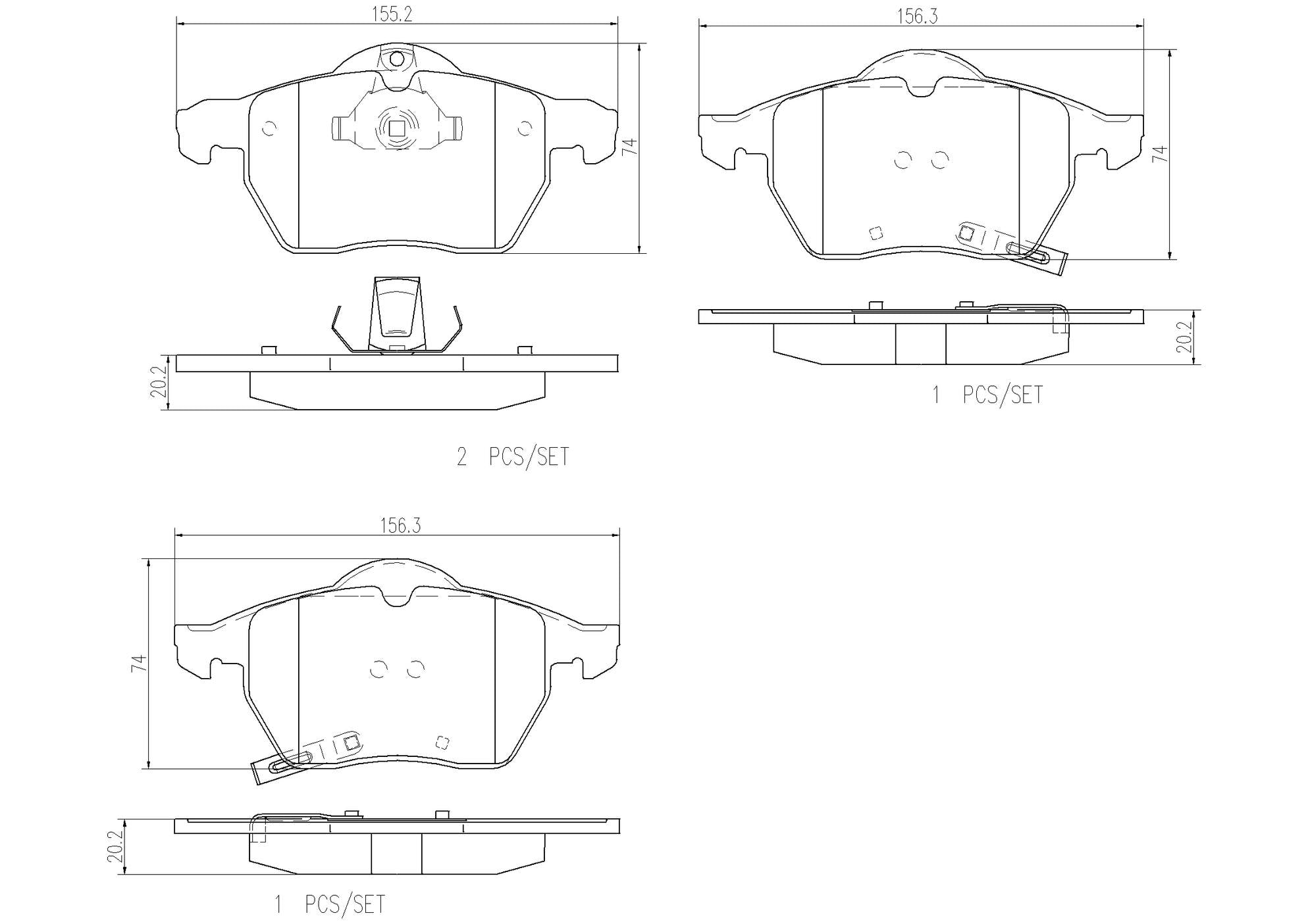 SAAB Disc Brake Pad Set – Front (Ceramic) 93192749 – Brembo P59048N