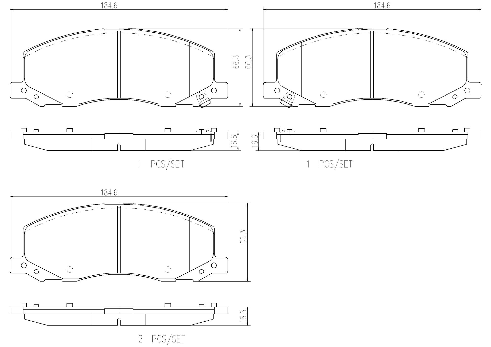 SAAB Disc Brake Pad Set – Front (Ceramic) 13237752 – Brembo P59058N