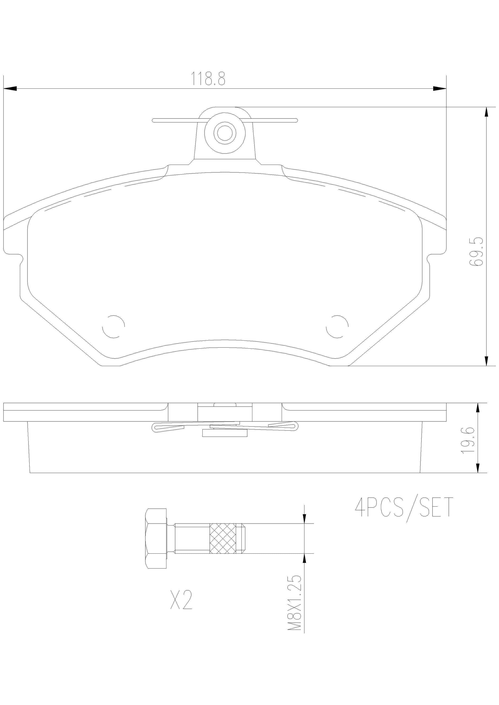 Volkswagen Disc Brake Pad and Rotor Kit – Front and Rear (280mm/226mm) (Ceramic) 535615301