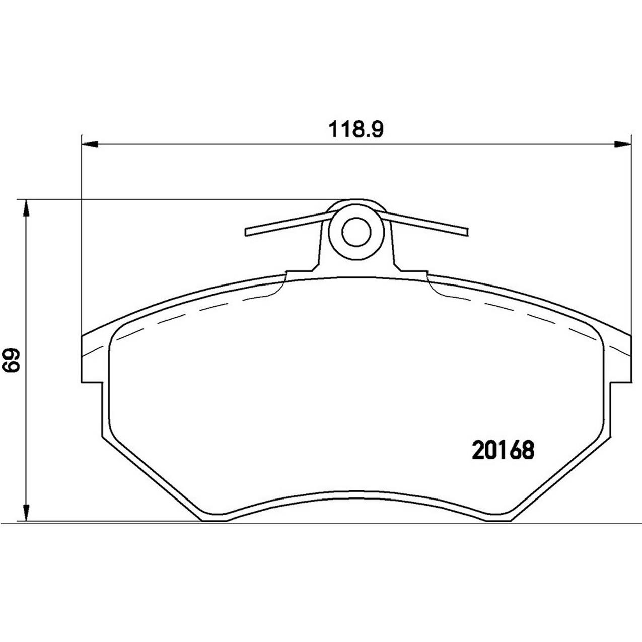 Volkswagen Disc Brake Pad and Rotor Kit – Front and Rear (280mm/226mm) (Low-Met) 1HO615301