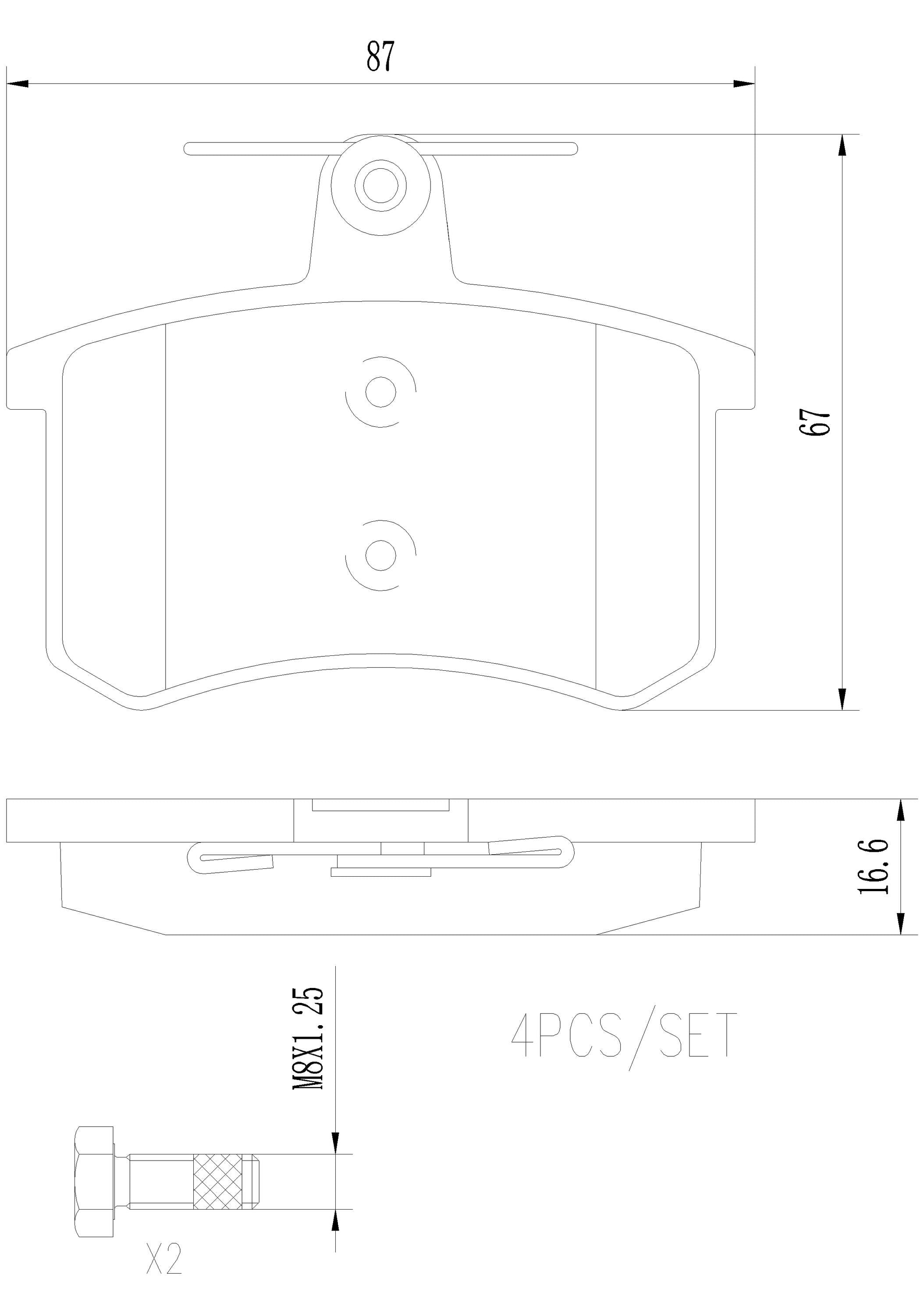 Audi Disc Brake Pad and Rotor Kit – Front and Rear (312mm/245mm) (Ceramic) 8E0615301R