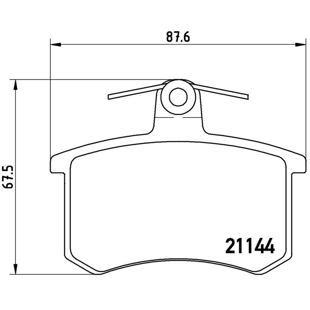 Audi Disc Brake Pad and Rotor Kit – Rear (245mm) (Low-Met) 8E0615601