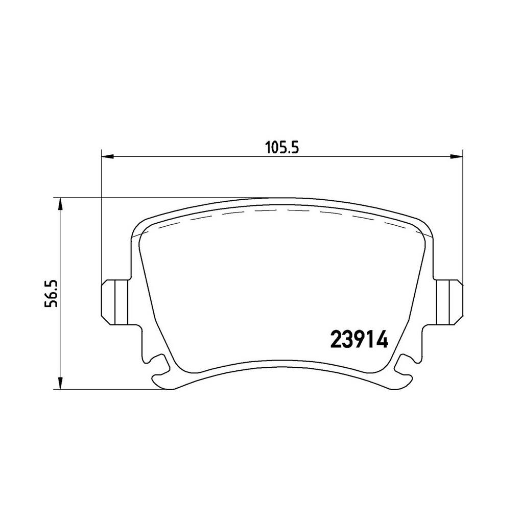 Volkswagen Disc Brake Pad Kit – Front and Rear (Low-Met) 7N0698151D