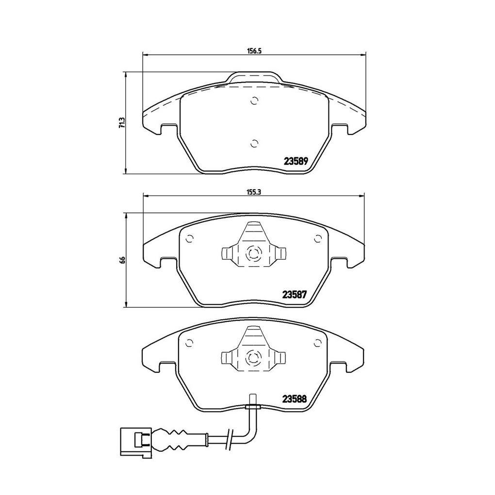 Volkswagen Disc Brake Pad and Rotor Kit – Front and Rear (312mm/282mm) (Xtra) (Low-Met) 5Q0615301F