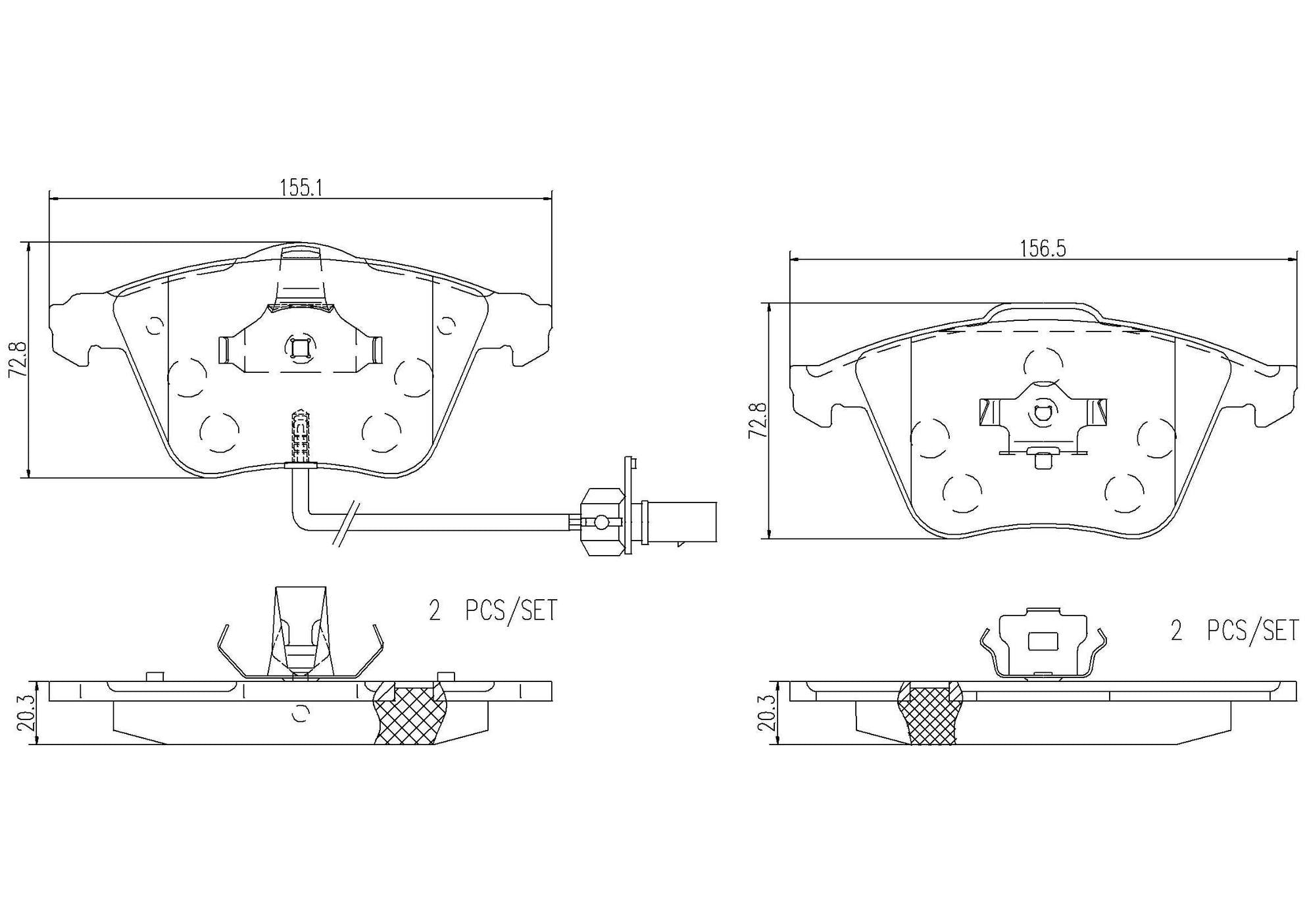 Audi Disc Brake Pad and Rotor Kit – Front (321mm) (Low-Met) 4F0615301E