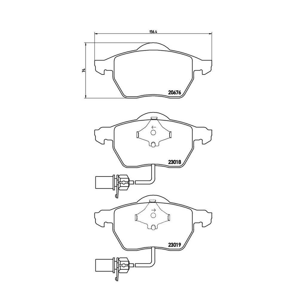 Audi Disc Brake Pad and Rotor Kit – Front and Rear (312mm/245mm) (Low-Met) 8E0615301R