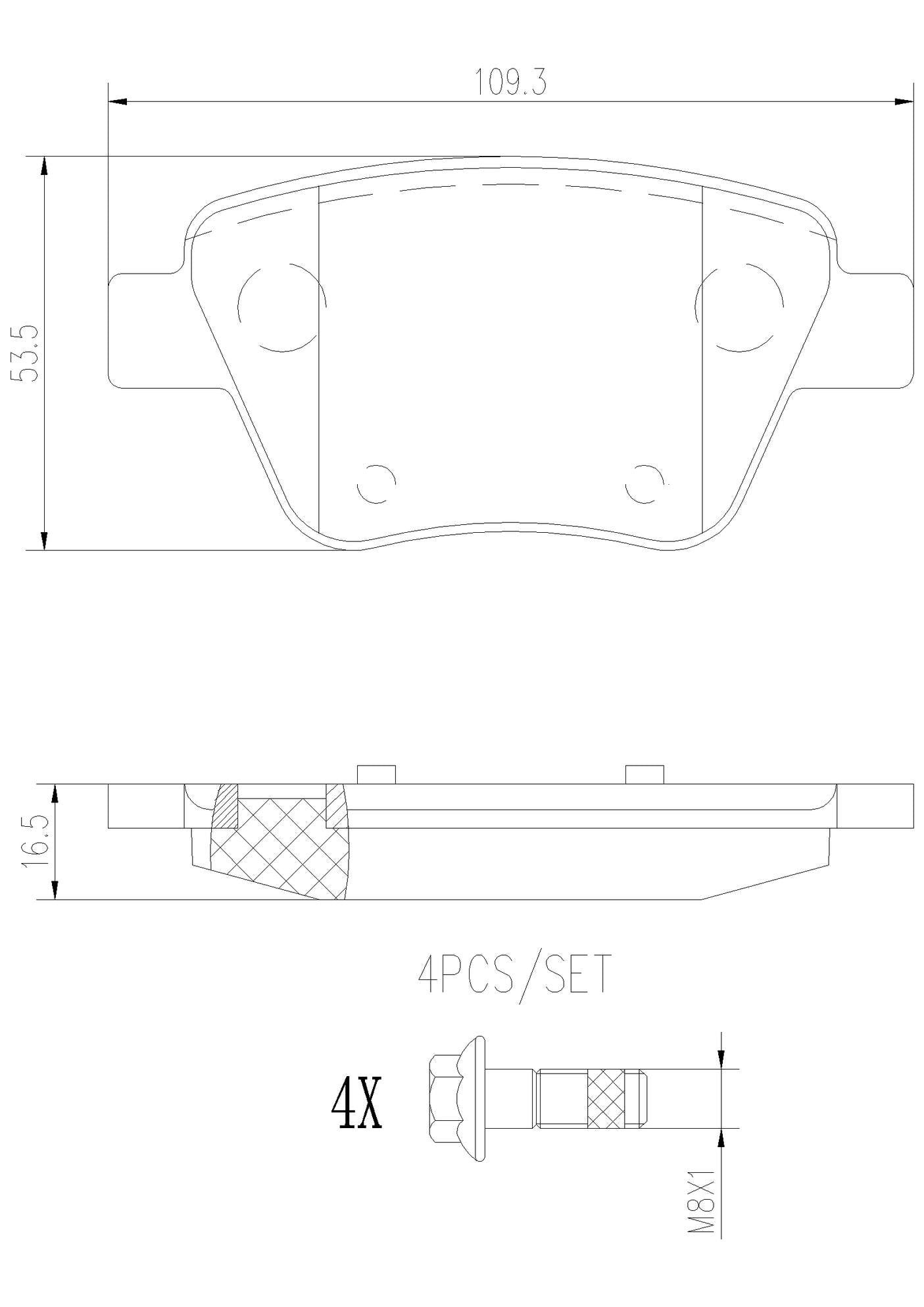 Volkswagen Disc Brake Pad and Rotor Kit – Front and Rear (312mm/272mm) (Xtra) (Ceramic) 5Q0615301F