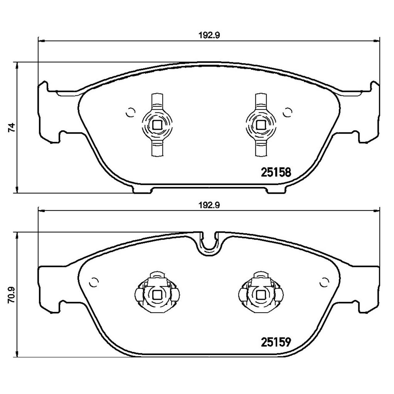 Audi Disc Brake Pad and Rotor Kit – Front and Rear (356mm/330mm) (Low-Met) 4G0615301T